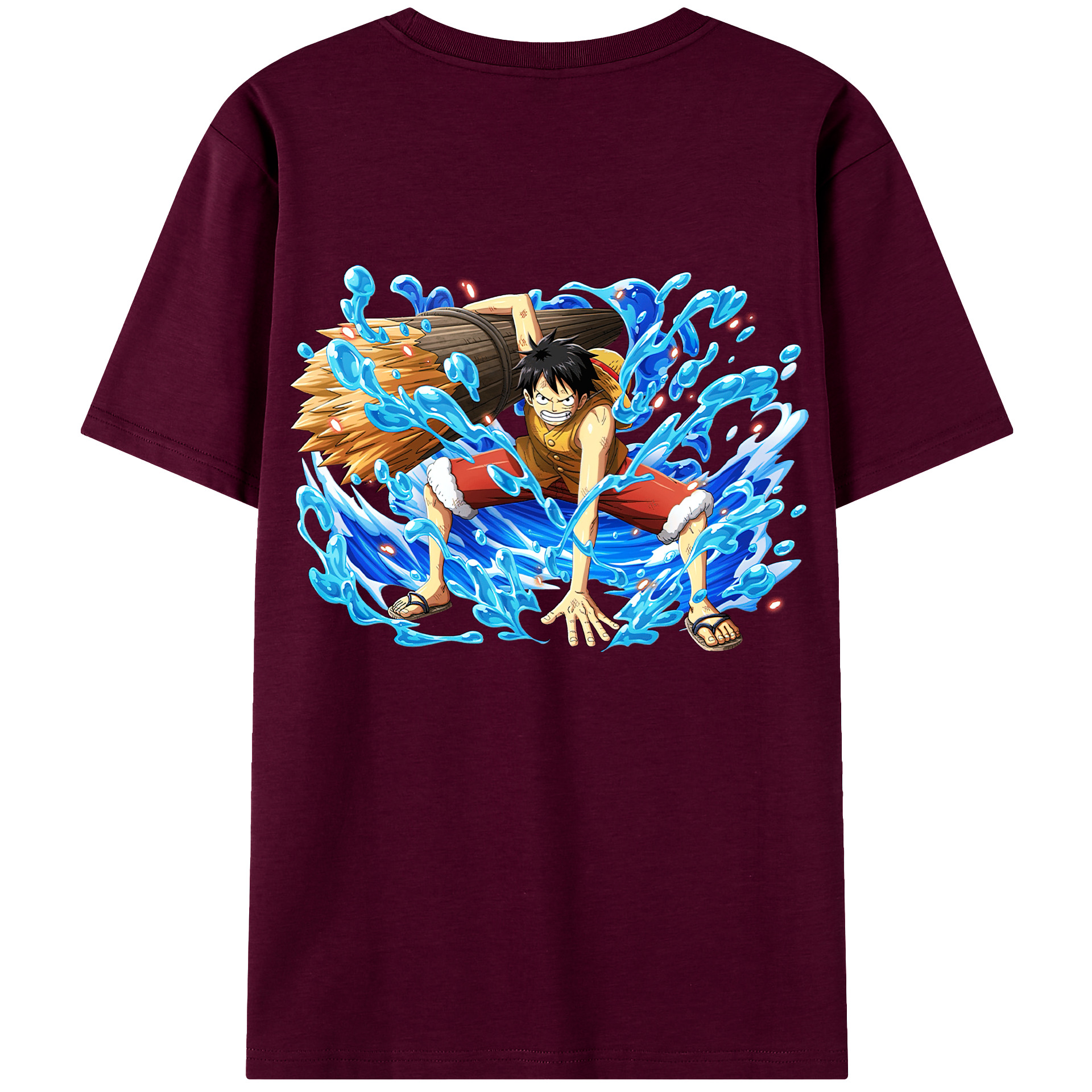 ワンピース モンキー・D・ルフィ ONE PIECE Monkey D. Luffy レディース半袖Tシャツ(バックプリント)